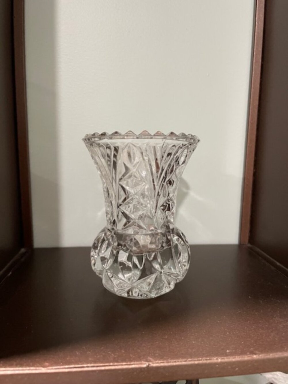 Genuine 24% Lead Crystal Bud Vase, 3.75" tall